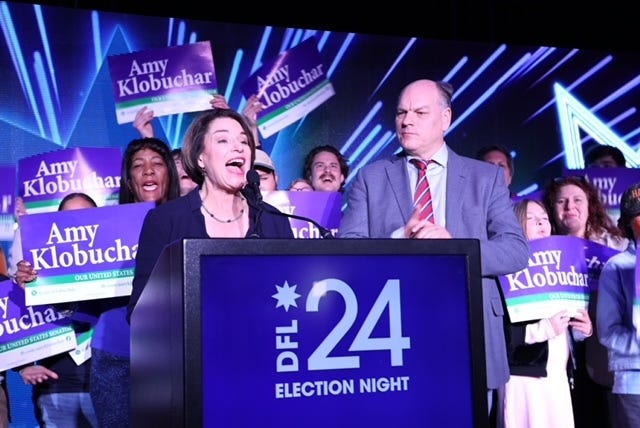Democratic U.S. Senator Amy Klobuchar