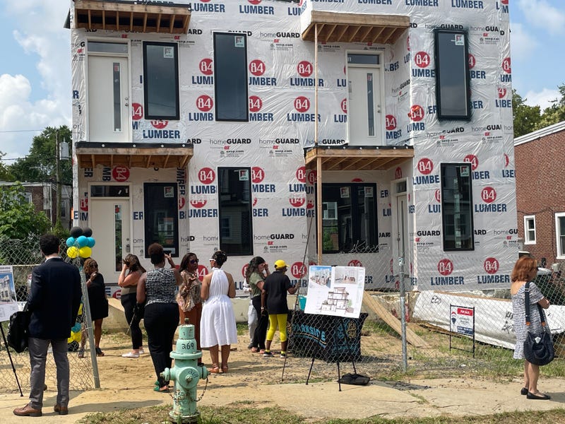 The 10 new properties are going up in what was formerly a vacant lot on Empire Avenue.