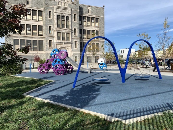 The playground at Southwark School pictured on Nov. 6, 2021.