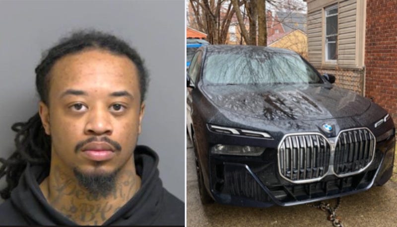  Caesar Cooper, left, Navy 2025 BMW 740I  at right. 