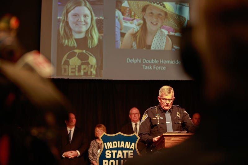 Indiana state police news conference on murder case