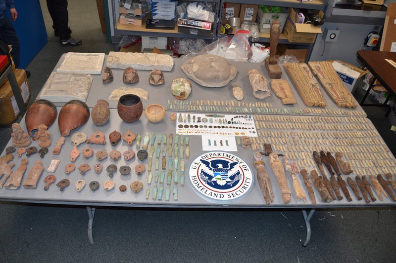 Homeland Security seized over 500 Egyptian artifacts in the case of U.S. v. Eldarir.