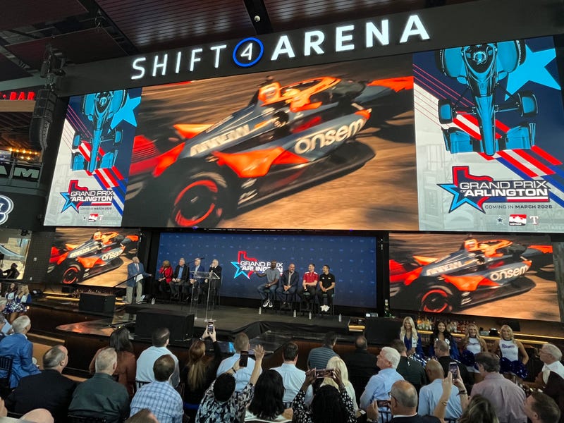 Arlington leaders announce the Grand Prix of Arlington on Tuesday, Oct. 8, 2024.