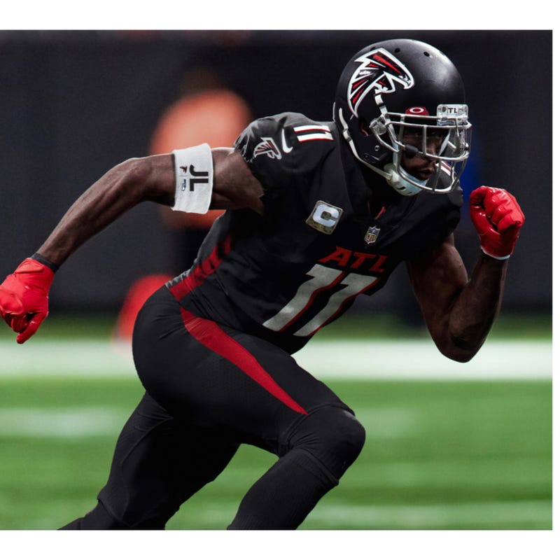 The Atlanta Falcons honored late Congressman John Lewis by wearing white armbands with his initials