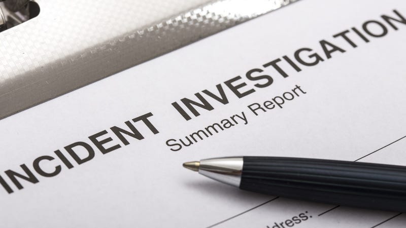 Incident investigation report - stock photo