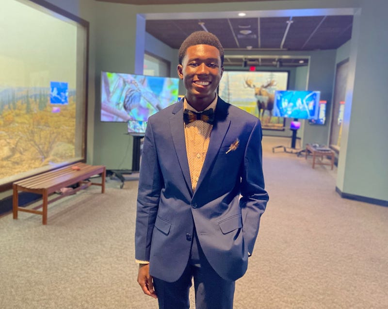 Isaiah Scott at the Academy of Natural Sciences for the Black Birders Week kickoff.