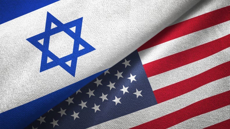 Israeli US Flag