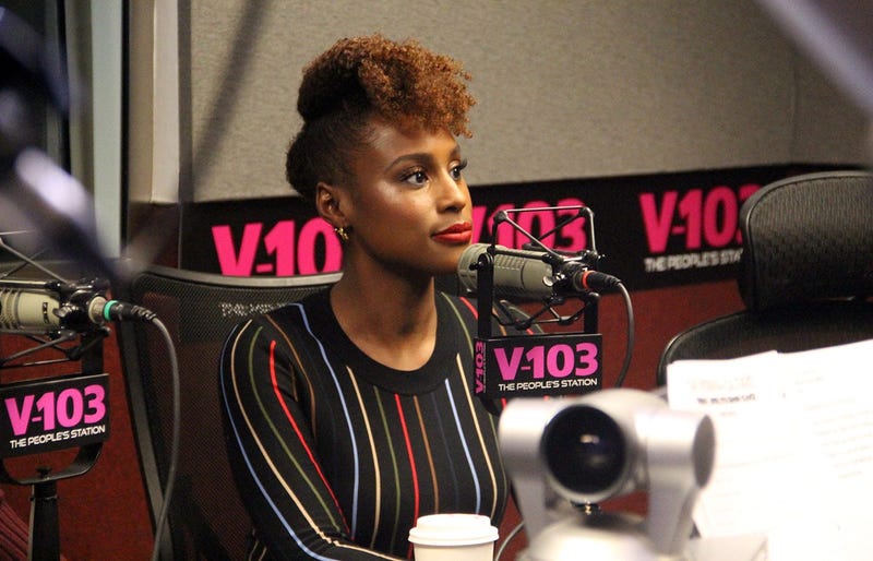 Issa Rae of the movie "Little" visits V-103's The Morning Culture with Frank Ski, Jade Novah & JR