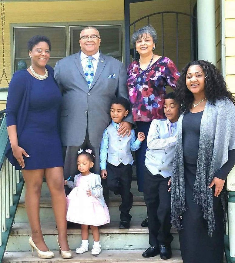 The late Atlanta City Councilman Ivory Lee Young is shown with his family.