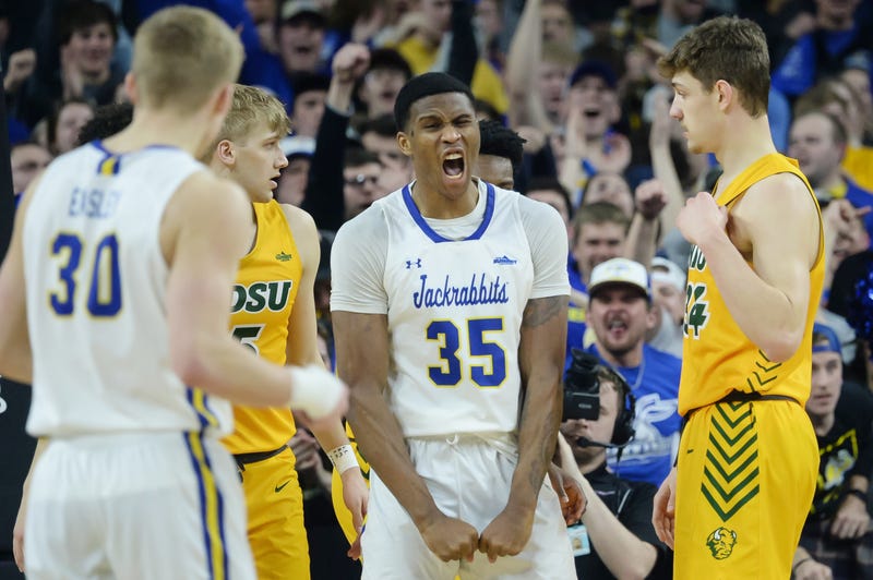 South Dakota State's Douglas Williams celebrates