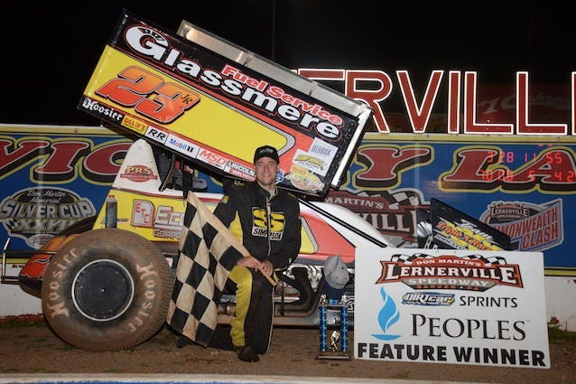 Jack Sodeman Jr In Terry Bowser Excavating Victory Lane At Lernerville