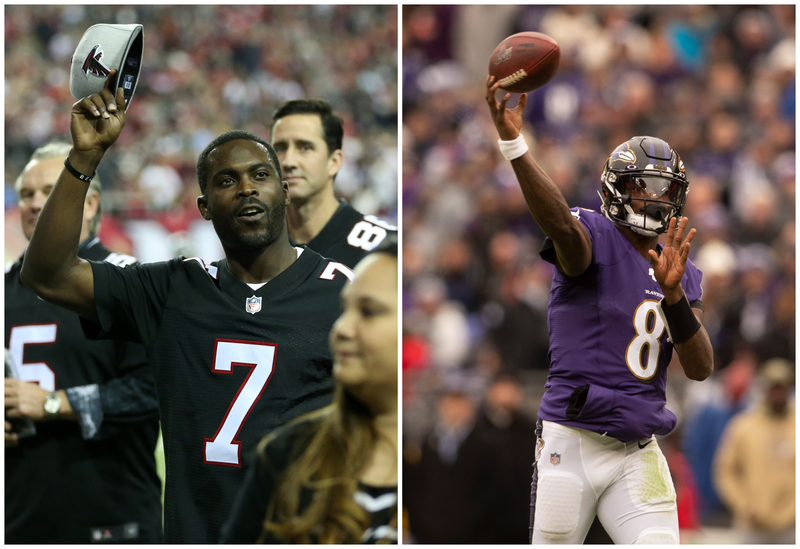 Michael Vick and Lamar Jackson