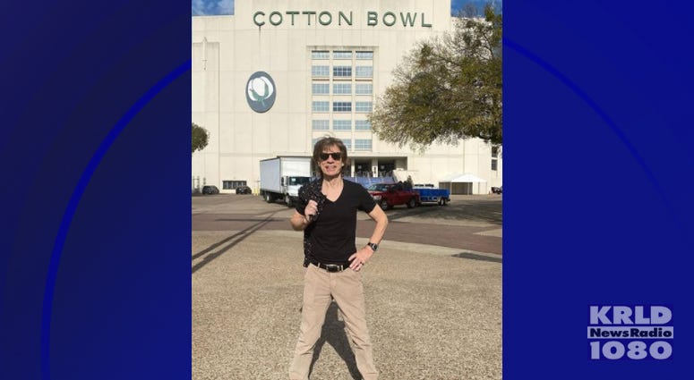 Mick Jagger posts photos of himself in Dallas ahead of tonight's Cotton Bowl concert