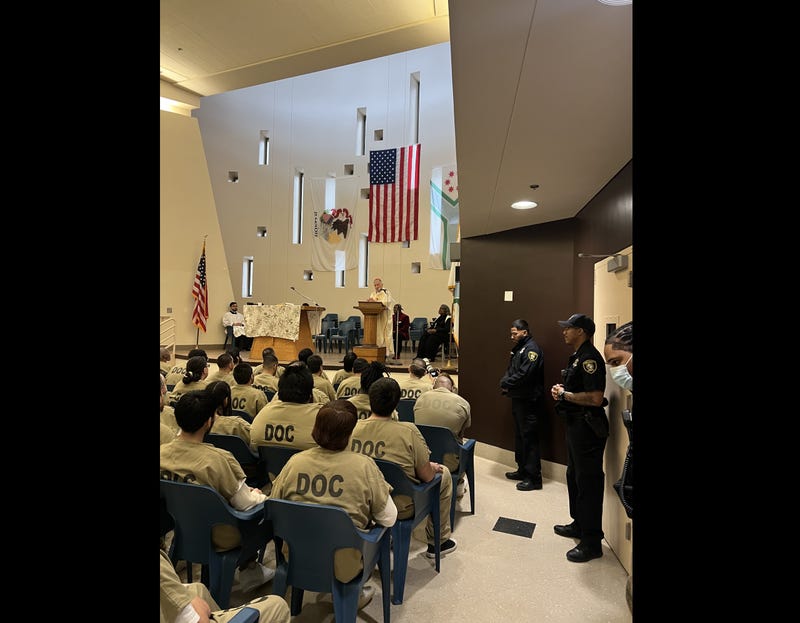 Cardinal leads mass at Cook County Jail