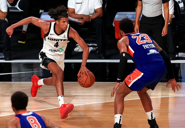 Jalen Green during a G League Unite game. 