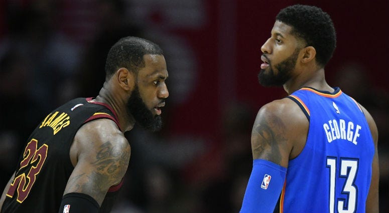 LeBron James and Paul George