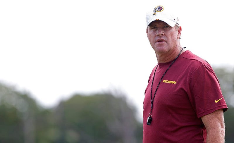 Jay Gruden on the field at Redskins Training Camp. 