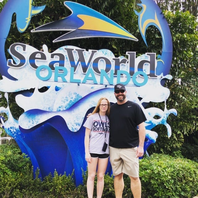 Jay and his daughter Kiley at SeaWorld Orlando