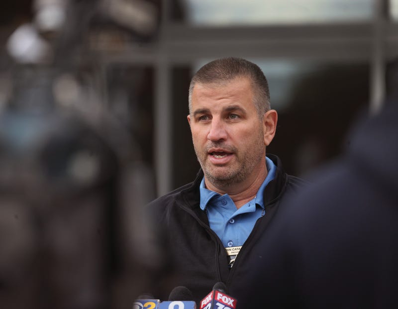 John Catanzara talking to reporters
