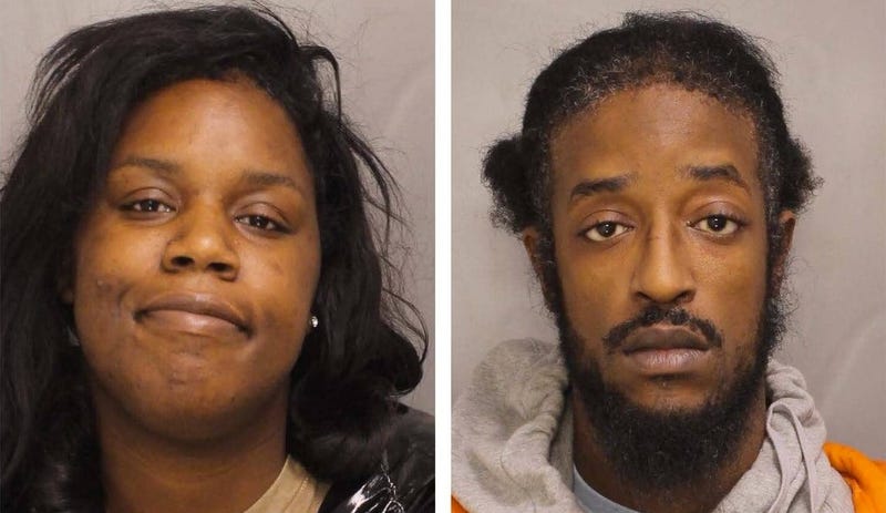September Wingfield, 25, and Charles Woodson, 37, arrested for an alleged assault in a road rage incident.