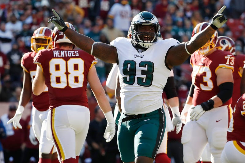 Defensive Tackle Timmy Jernigan celebrates after recording a tackle