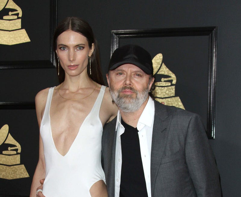 Lars Ulrich and Jessica Miller at 59th Annual Grammy Awards