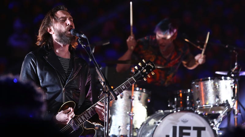 Nic Cester of the band Jet performs before game two of the State of Origin series between the New South Wales Blues and the Queensland Maroons at ANZ Stadium on June 24, 2018 in Sydney, Australia.