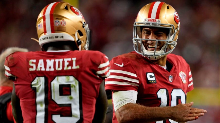 Jimmy Garoppolo discusses shoulder status, Deebo Samuel situation