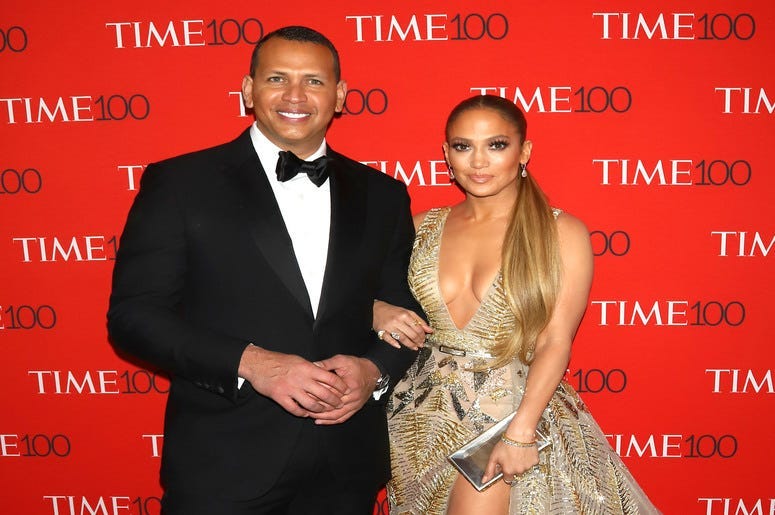 Alex Rodriguez and Jennifer Lopez