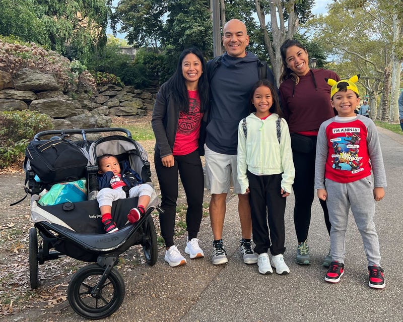 Richard Joco (center) and his family participated in the Children's Hospital of Philadelphia Parkway Run and Walk.
