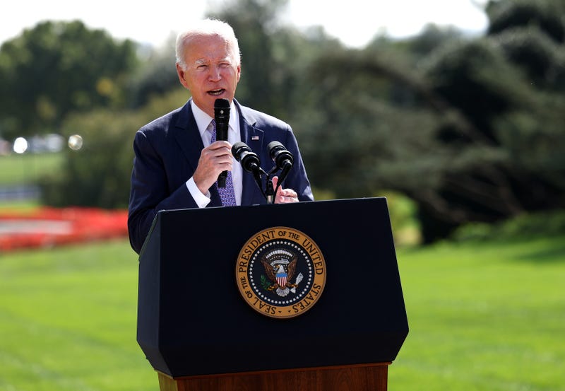 Joe Biden at lectern 
