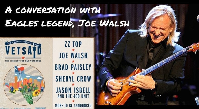 Joe Walsh talks VetsAid 2019