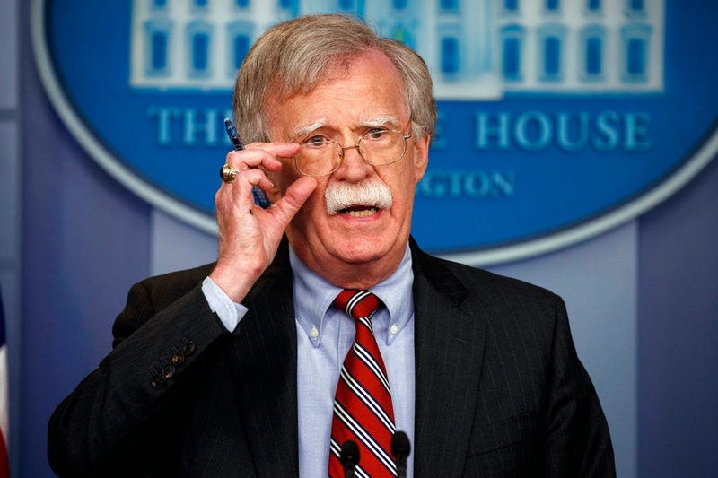 National security adviser John Bolton speaks during the daily press briefing at the White House, Thursday, Aug. 2, 2018, in Washington.