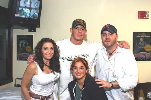 John Cena with Pugs, Kelly, and Sybil in DFW