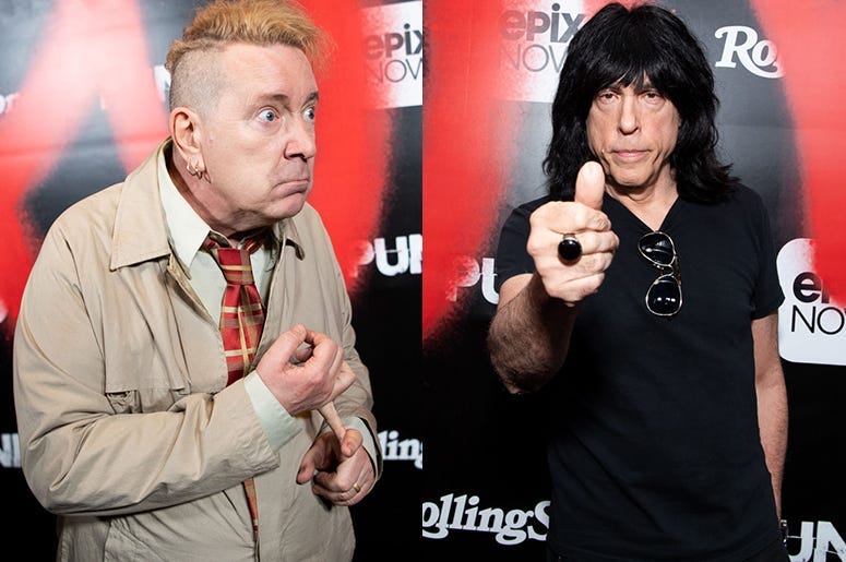 Johnny Rotten & Marky Ramone attend premiere of Epix's 'Punk'.