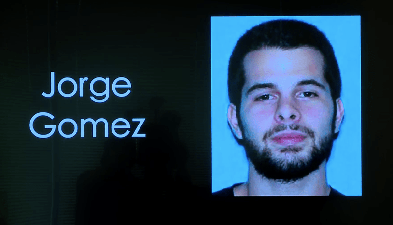 Screenshot of Jorge Gomez from LVMPD press conference into his shooting