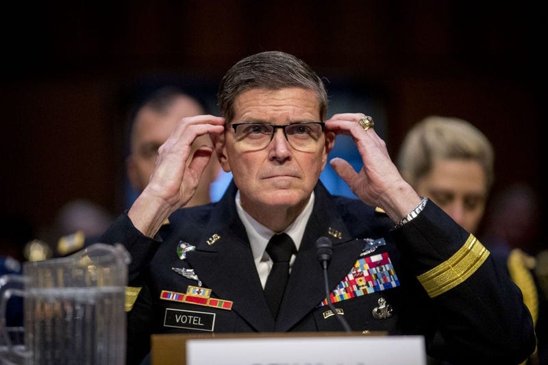 U.S. Central Command Commander Gen. Joseph Votel testifies before a Senate Armed Services Committee hearing on Capitol Hill, Tuesday, Feb. 5, 2019, in Washington.