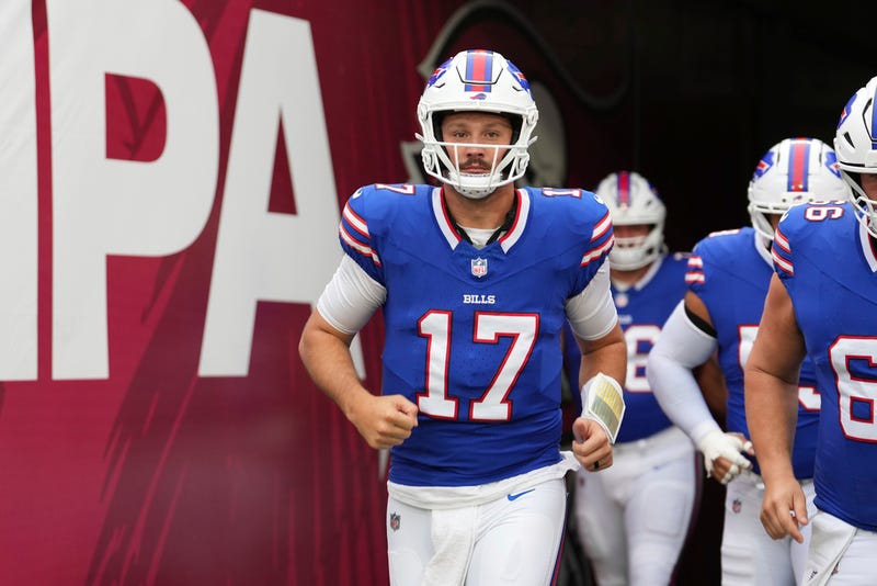 Bills QB Josh Allen will be entering Highmark Stadium each home game starting Sunday wearing a cap designed by a patient at Oishei Children's Hospital. Those hats will then be auctioned off. 