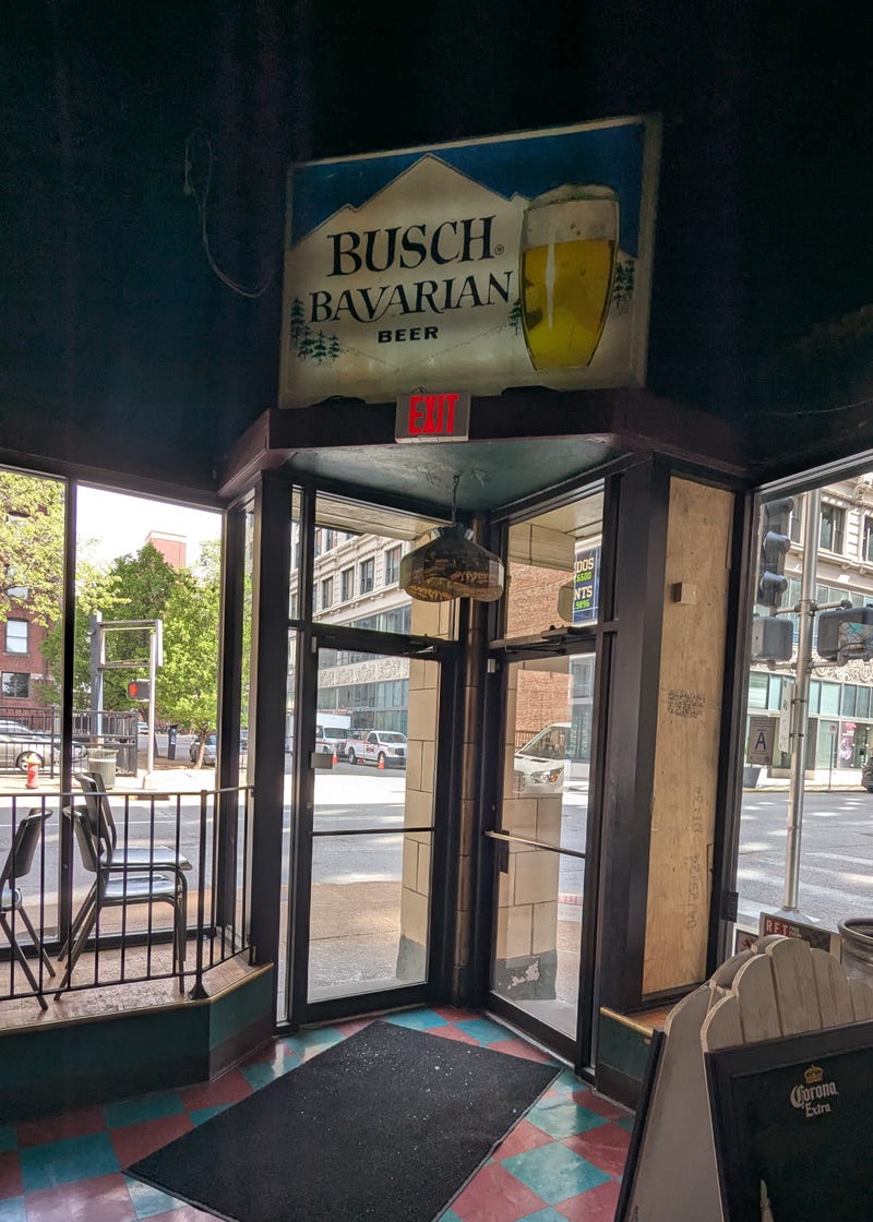 The glass of the front doors at Jack Patrick's is normal again after a $2000 bill to get them fixed after thieves smashed them on Thursday, April 10th.