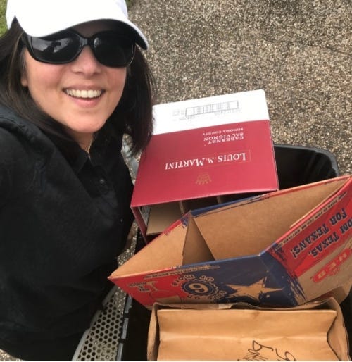 Juliet recycling holiday spirits box recycling