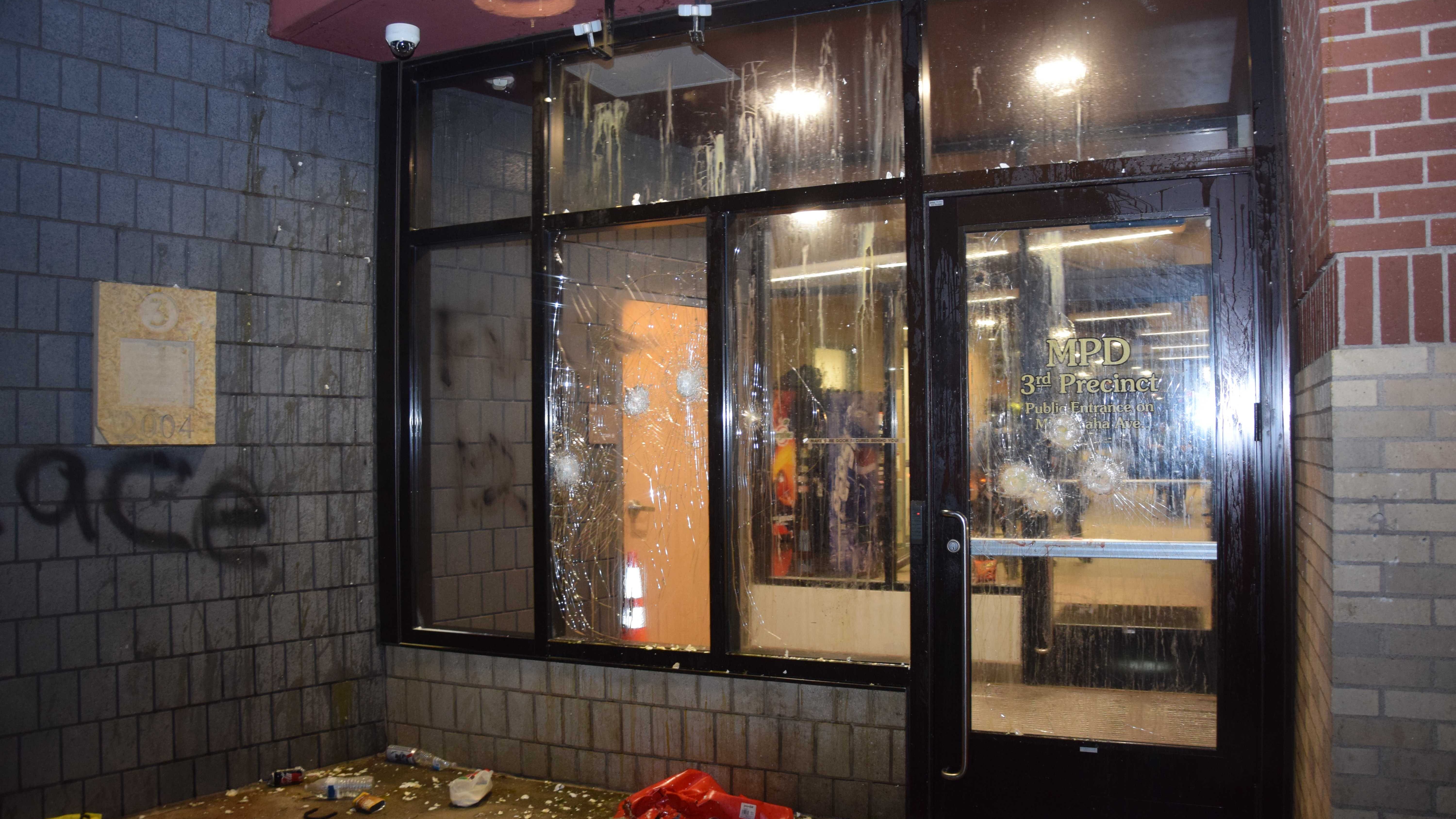 Minneapolis Police third precinct overtaken, on fire