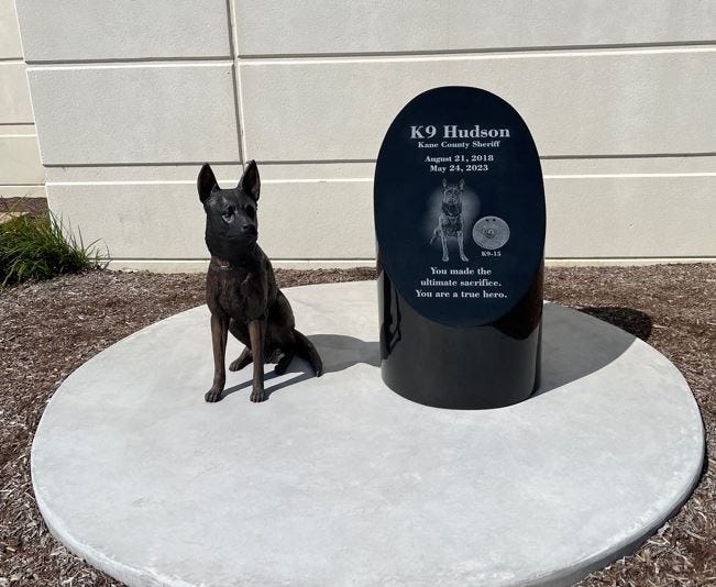 Kane County Sheriff K9 Hudson memorial