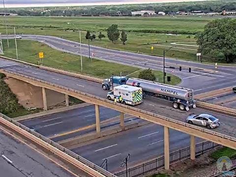 Kansas Department of Transportation web camera shows accident scene