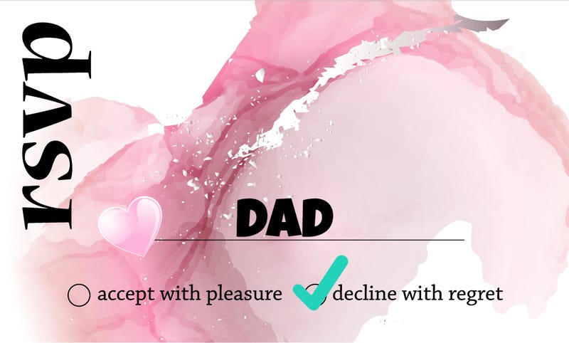 Karson talked to his daughter about not attending her wedding