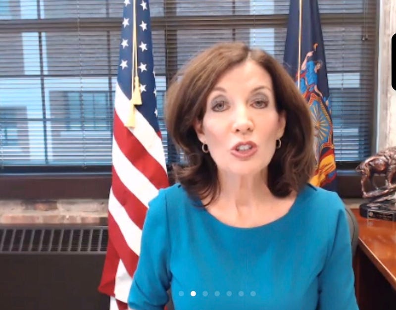 Kathy Hochul announces that the Western New York region will not open on May 15 because it has not met the criteria to reopen yet under the governor's guidelines. May 14, 2020 (Zoom Photo)