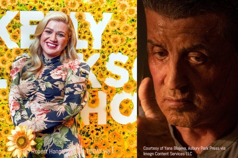 Kelly Clarkson & Sylvester Stallone