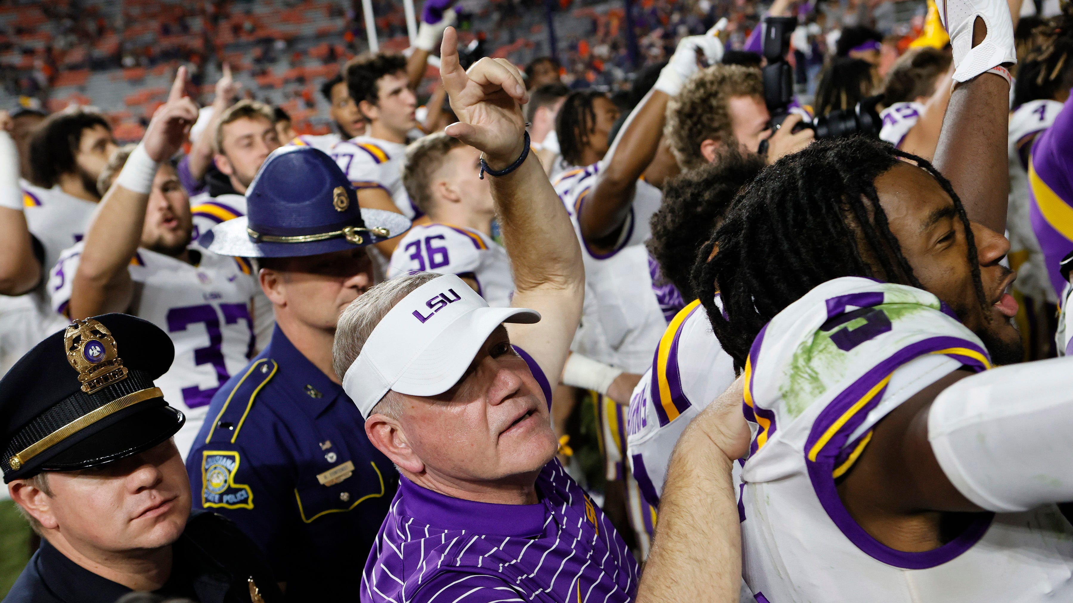 Brian Kelly surprised LSU fans stormed field after win over Ole Miss