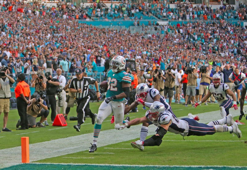 Kenyan Drake crossing goal line Miami Miracle