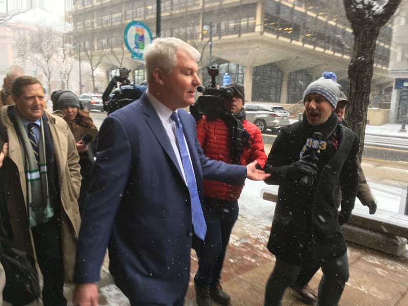 John Dougherty is shown outside Federal court in Philadelphia