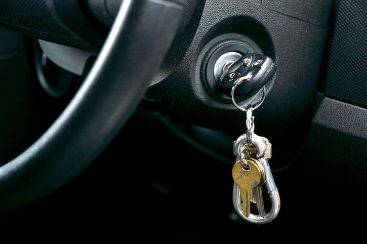 key in ignition